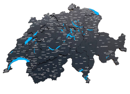 3D-HOLZKARTE «SCHWARZ»