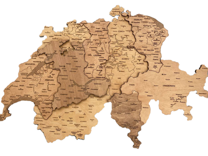 3D WOODEN MAP «WHITE»